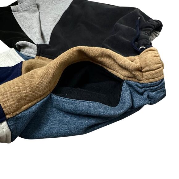 Nike Custom Patchwork ColorBlock Fleece Sweat Shorts Large Streetwear - Picture 3 of 7